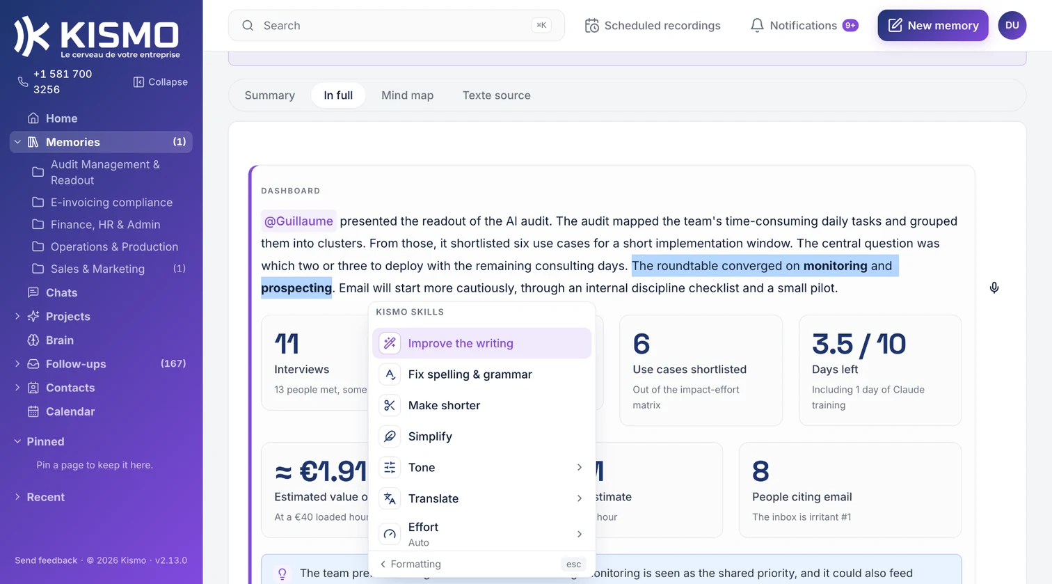 the editor and the AI writing where your cursor is