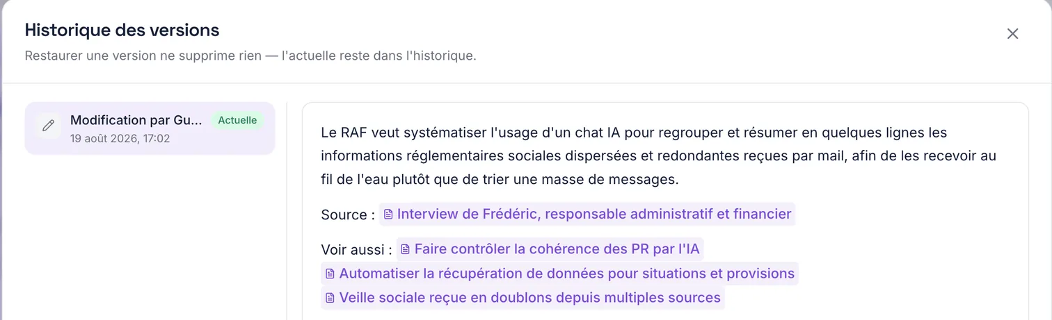 la file de vérification : accepter, corriger, refuser, tout tracer